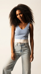 Bordure Contrast Hem Tank