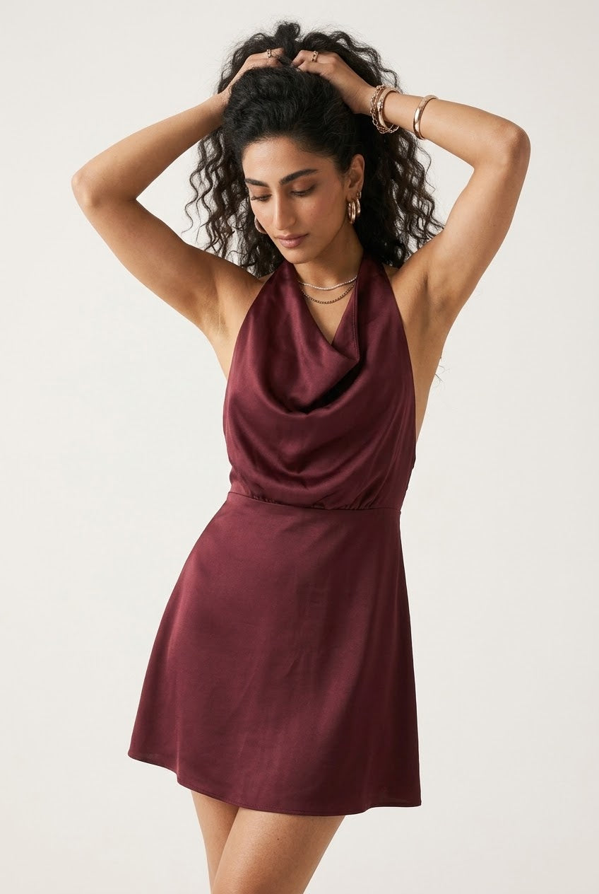 Lueur Satin Mini Dress