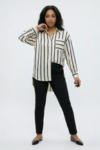 Liseré Satin Stripe Button Shirt