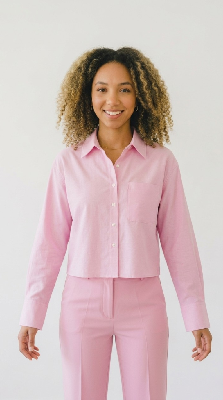 Ciel Cropped Button Shirt