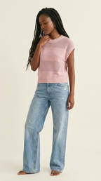 Treillis Cap Sleeve Sweater