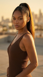 Nerveux Ribbed V-Neck Tank