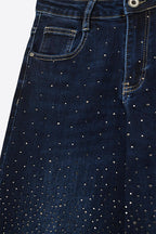 Éclat Wide Leg Rhinestone Denim