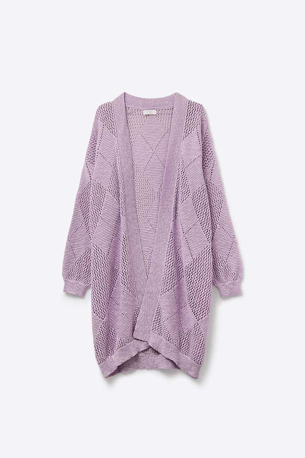 Lianne Crochet Argyle Cardigan