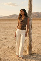 Clinquant Draped Gold Top