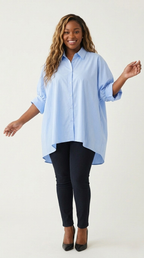 Amplitude Oversized Button Blouse