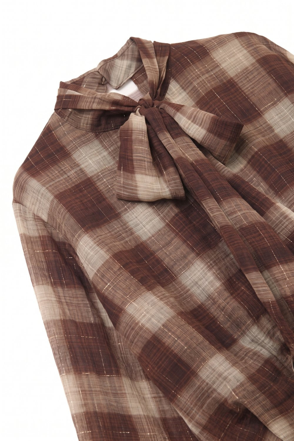 Carreaux Lurex Check Blouse