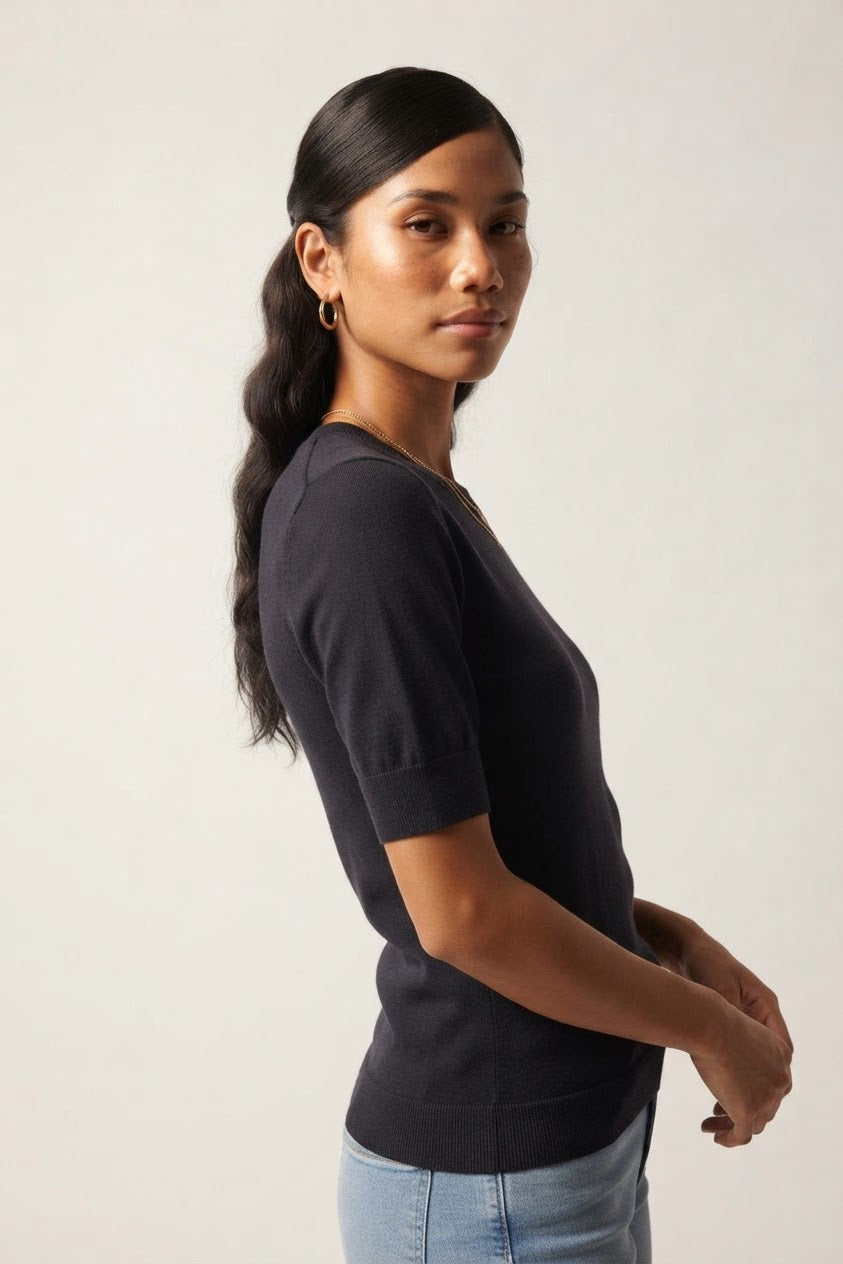 Laine Fine Knit Crew Neck