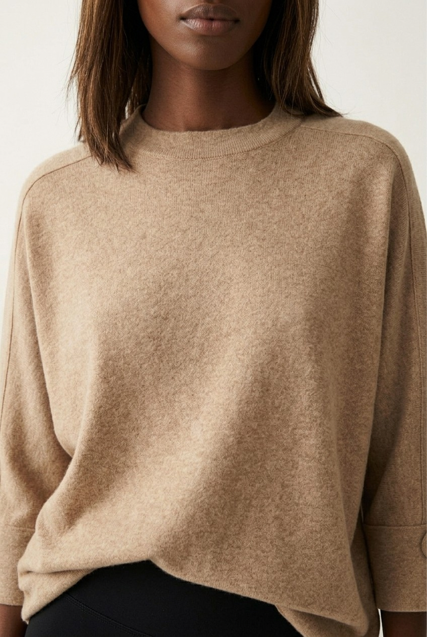 Nacelle Button Sleeve Knit Sweater