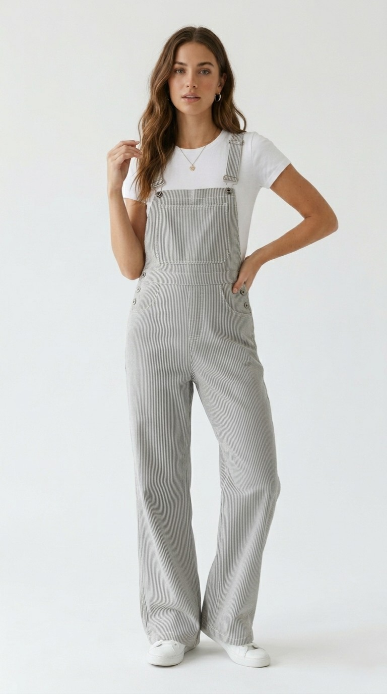 Rayure Stripe Salopette Overalls