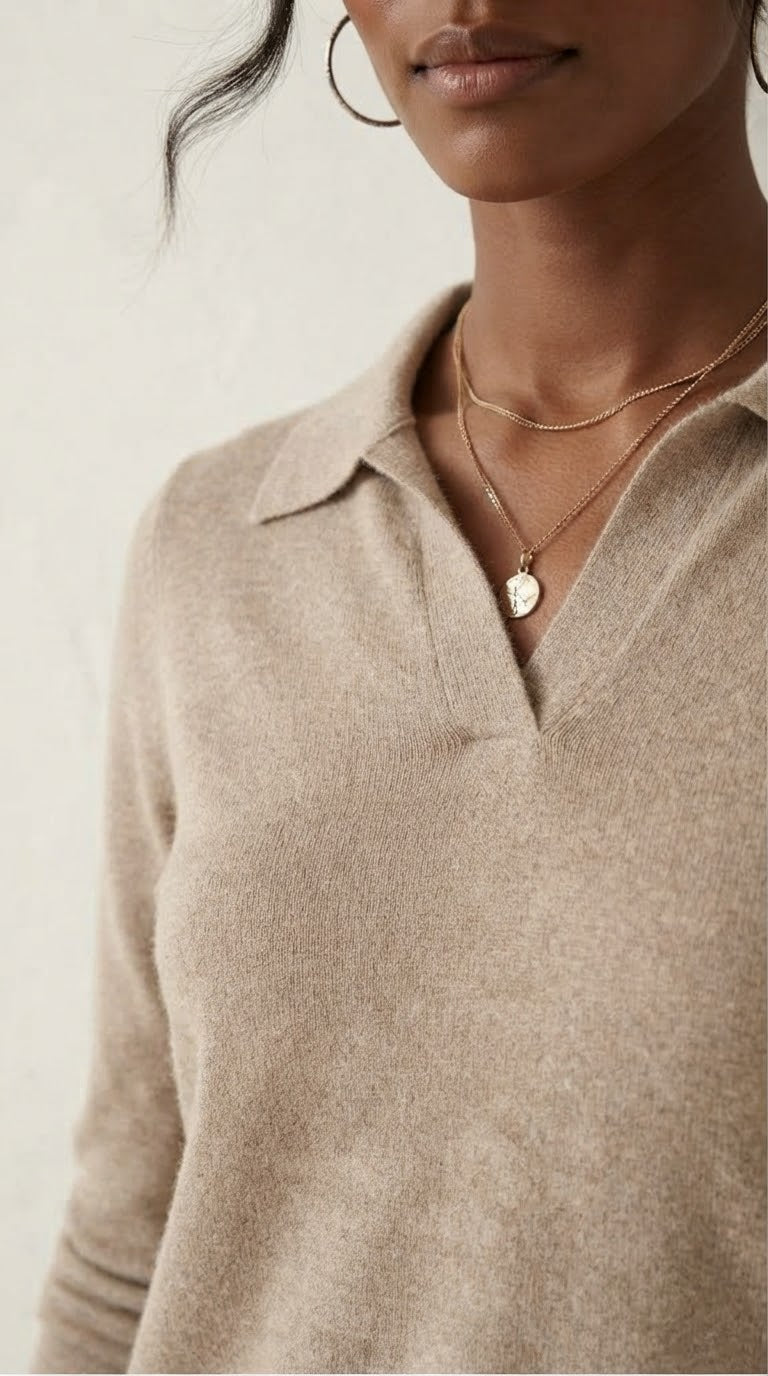 Liseré Polo Knit Sweater