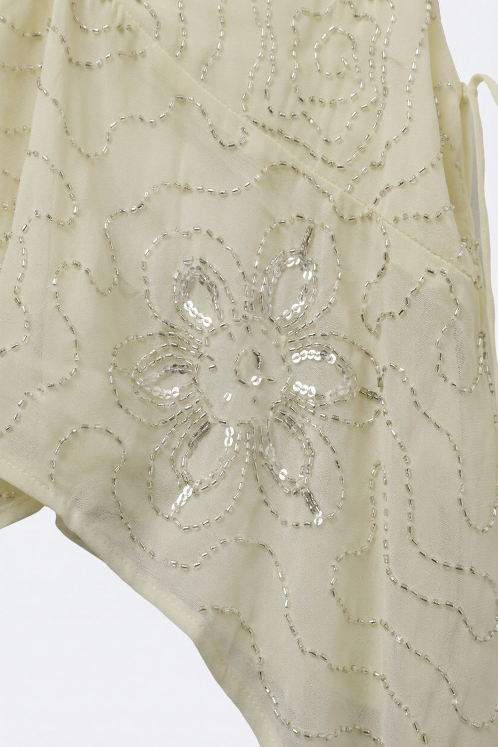 Nacre Beaded Chiffon Top