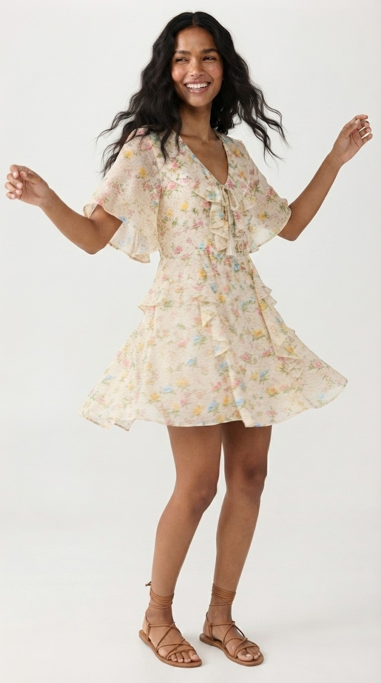 Paysage Boho Chiffon Dress