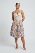 Mandala Jacquard Midi Skirt