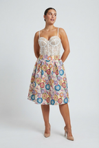 Mandala Jacquard Midi Skirt