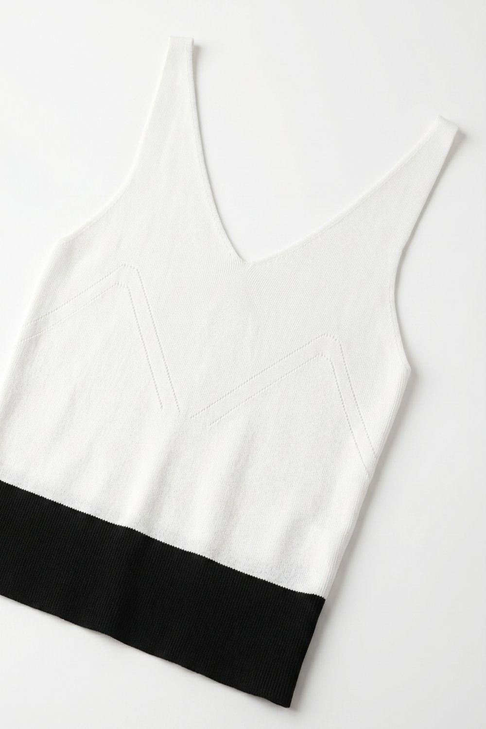Bordure Contrast Hem Tank