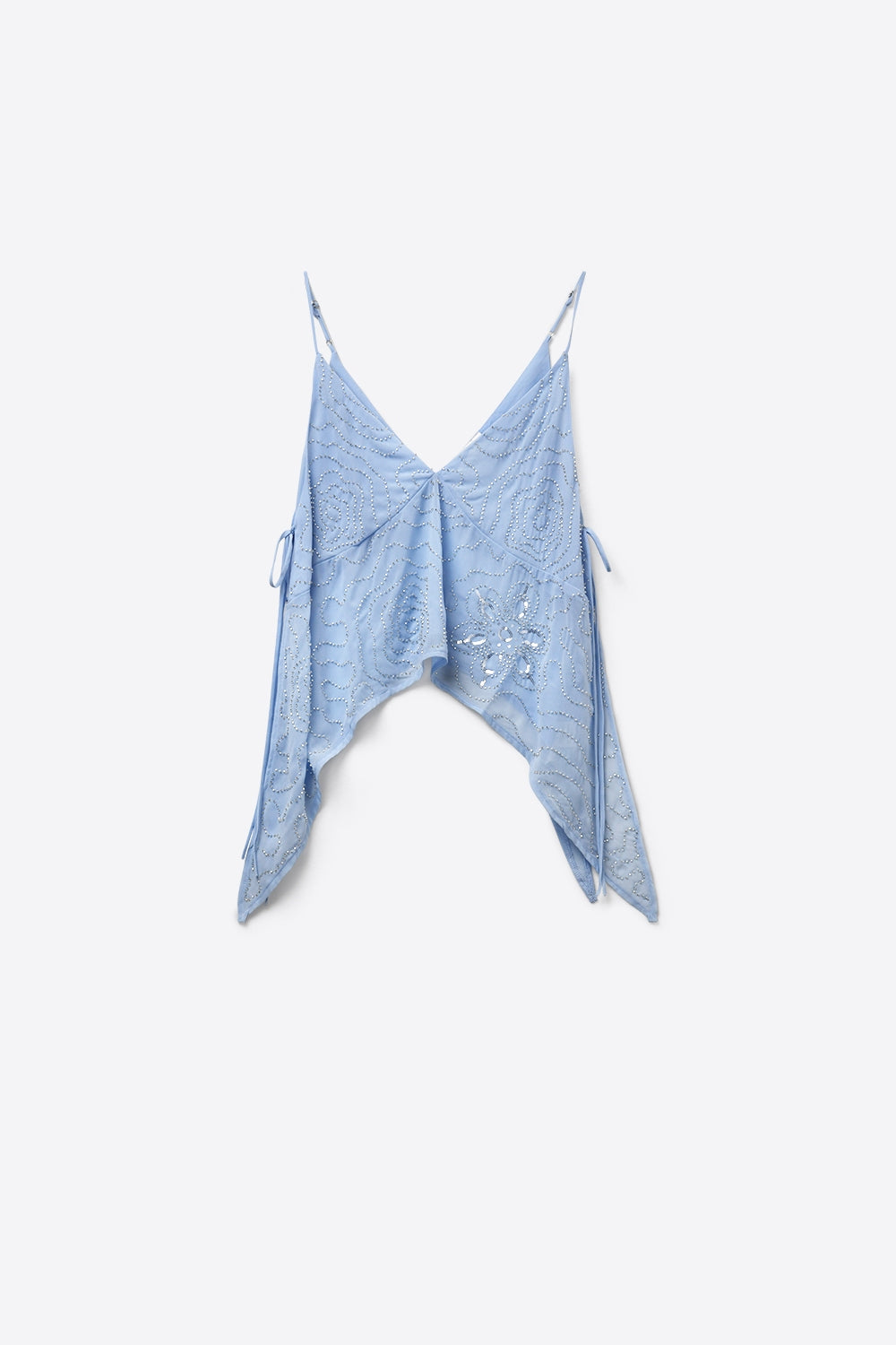 Nacre Beaded Chiffon Top
