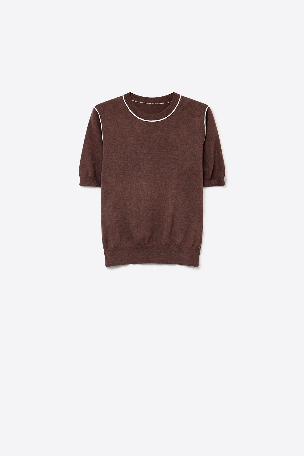Nervuré Cap Sleeve Knit Sweater
