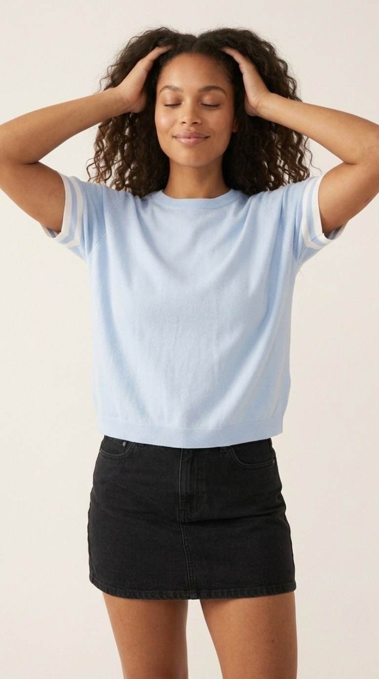 Bande Stripe Sleeve Sweater