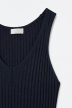 Nerveux Ribbed V-Neck Tank