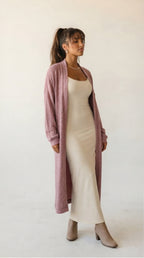 Dérivent Cardigan Ouvert — Rose Cachemire