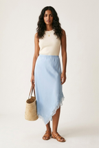 Asymétrie Satin Lace Skirt
