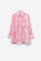 Palmiste Sheer Leaf Print Shirt