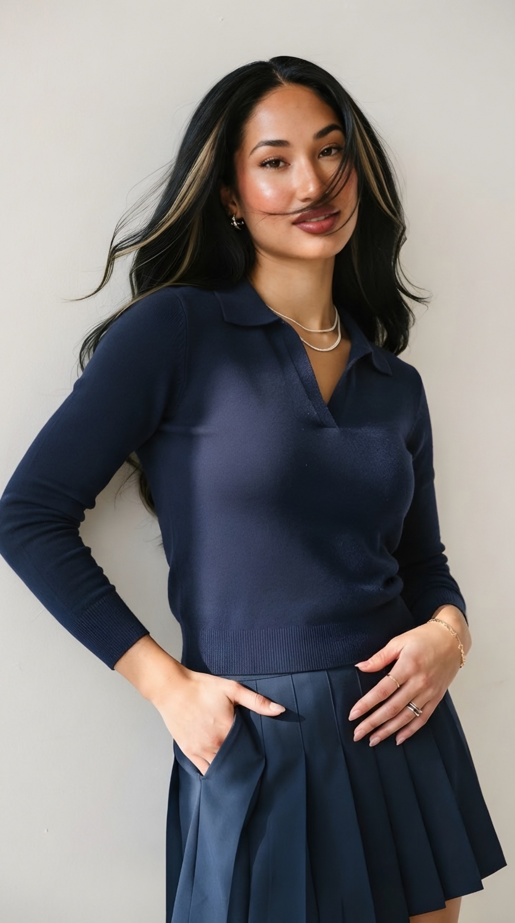 Liseré Polo Knit Sweater