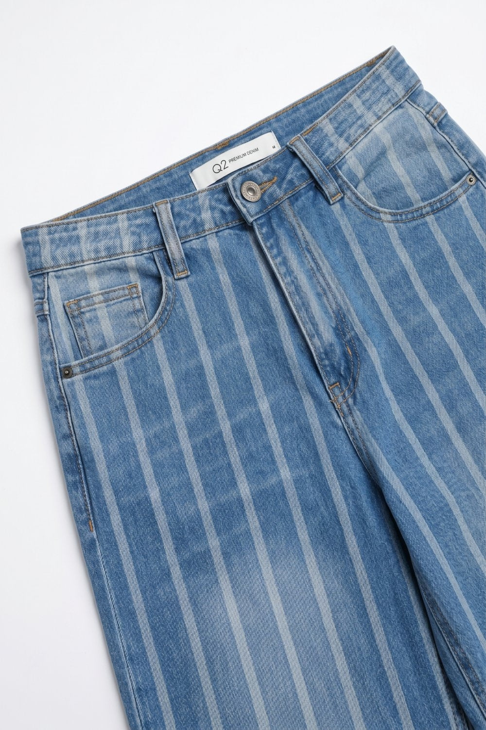 Vergure Stripe Wide Leg Jeans