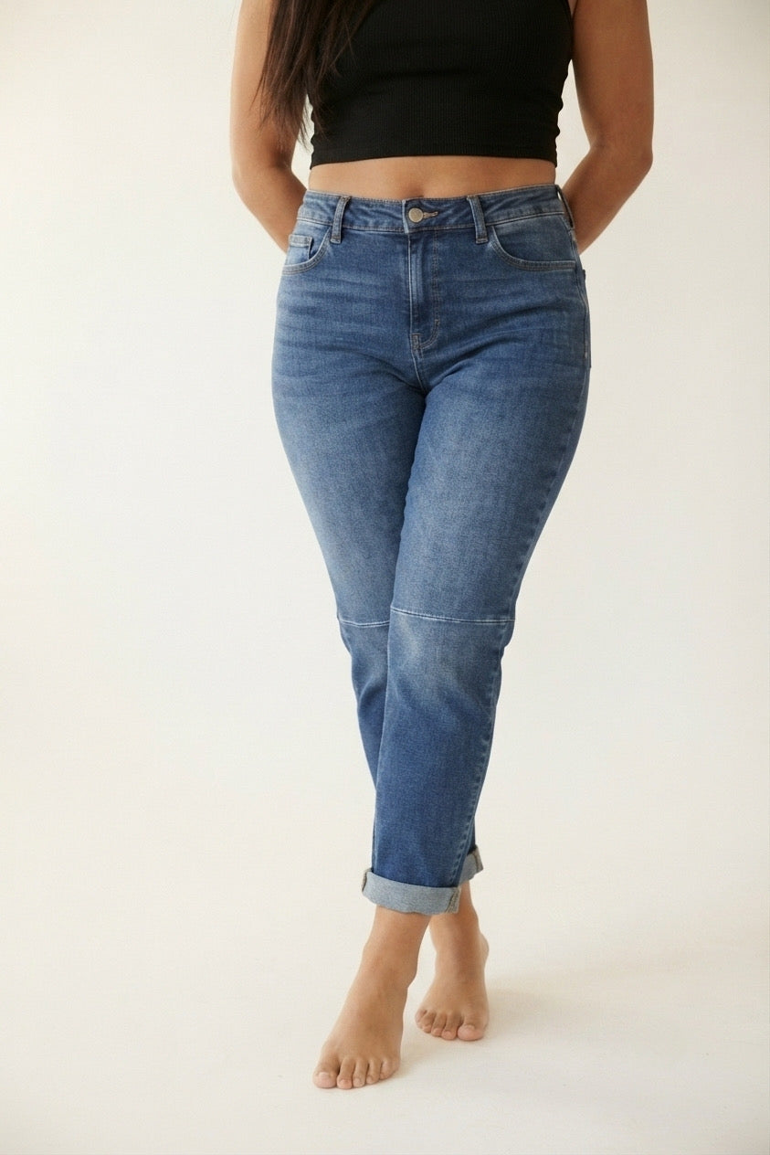 Tonneau Mid Blue Barrel Jeans