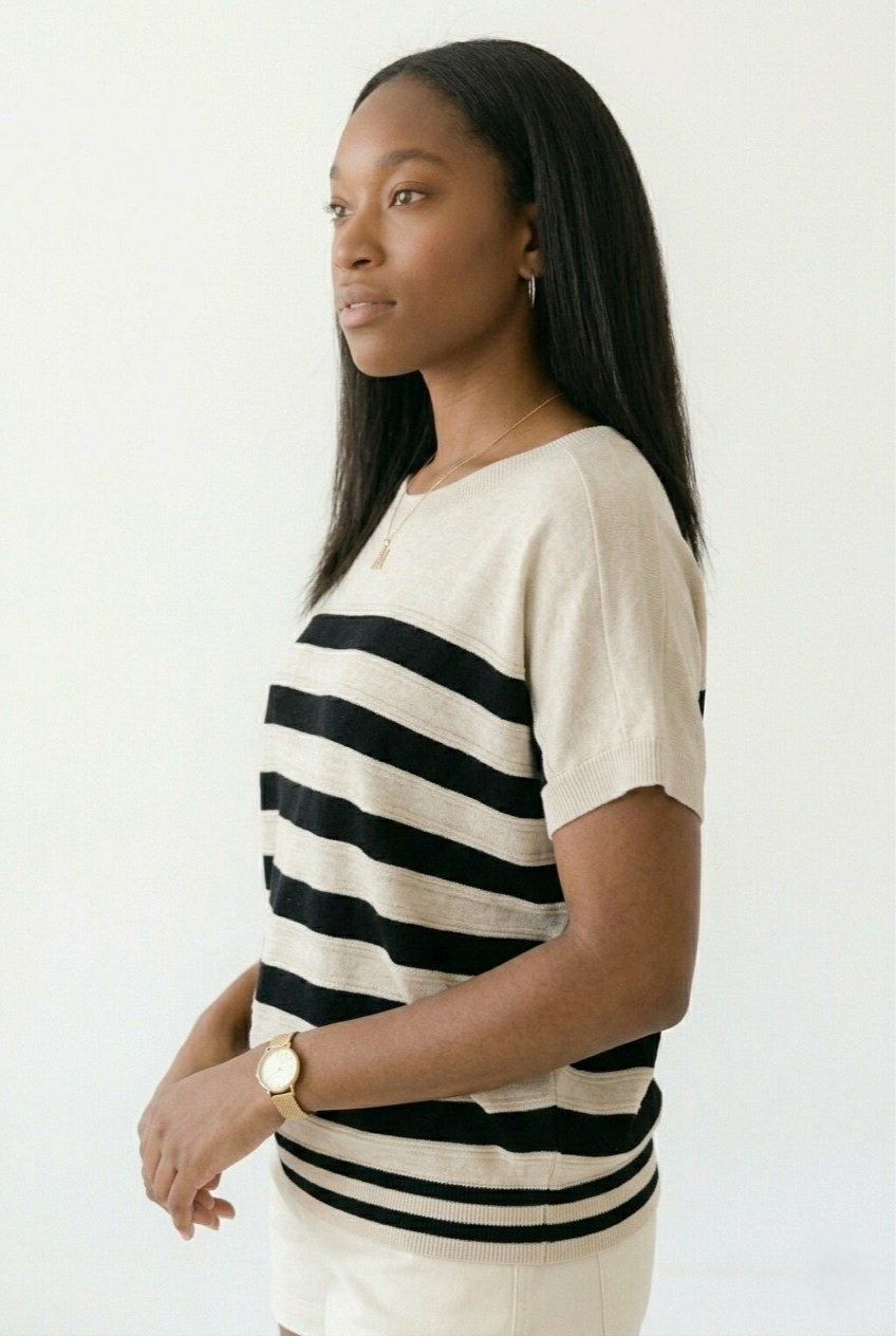 Marinière Stripe Knit Sweater Top