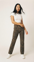 Félin Leopard Straight Leg Jeans