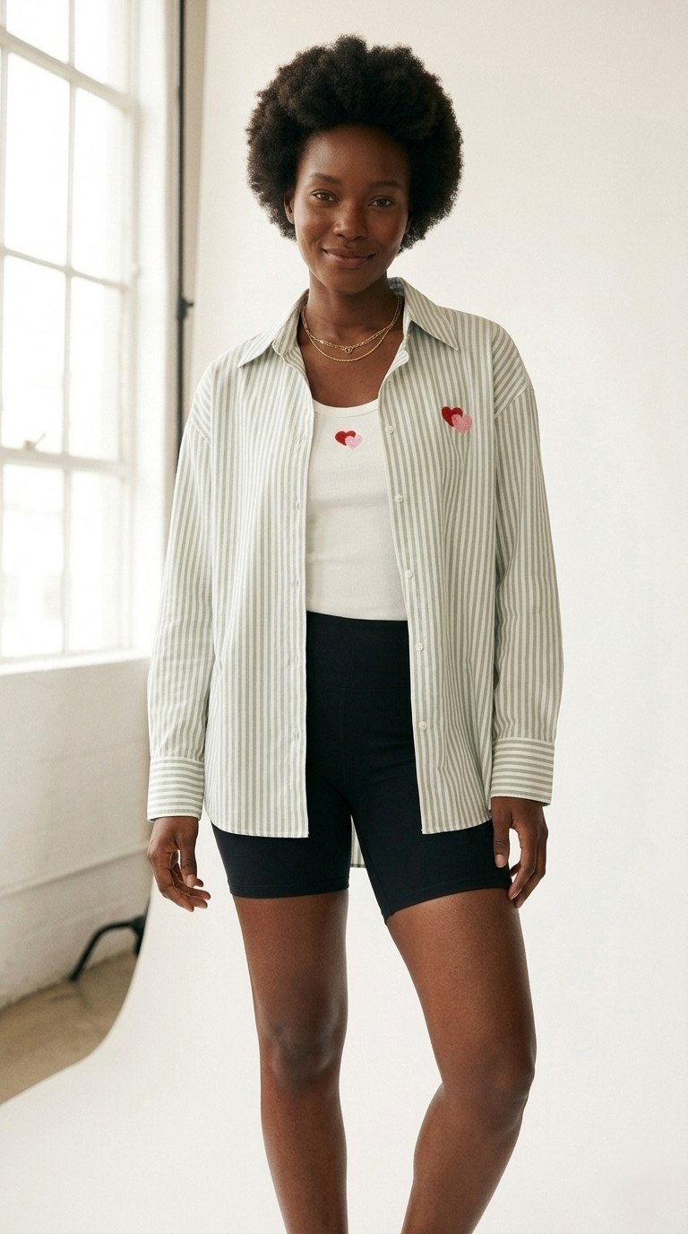 Amour Stripe Shirt & Tank Set