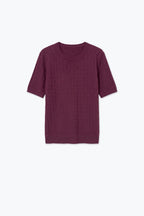 Câble Fine Knit Crew Neck