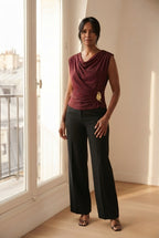 Clinquant Draped Gold Top
