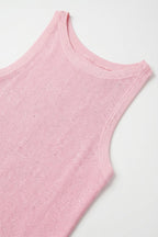 Paillette Glitter Ribbed Tank