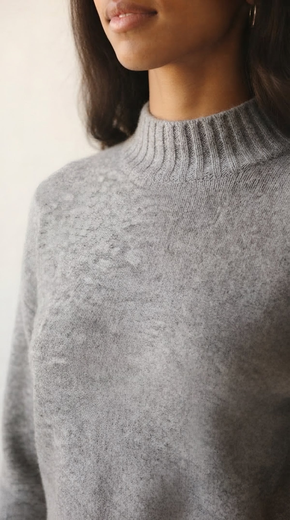 Tourelle High Collar Knit Sweater