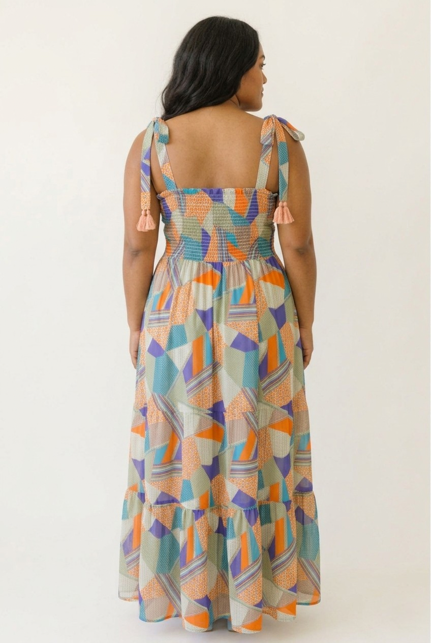 Citron Smocked Maxi Dress