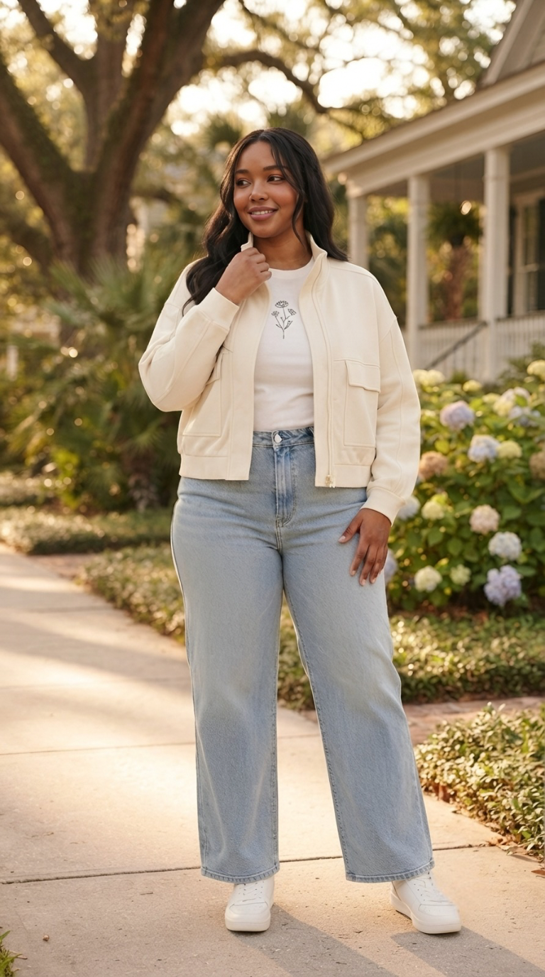 Aviateur Cream Bomber Jacket