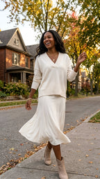 Solstice V-Neck Knit Jumper
