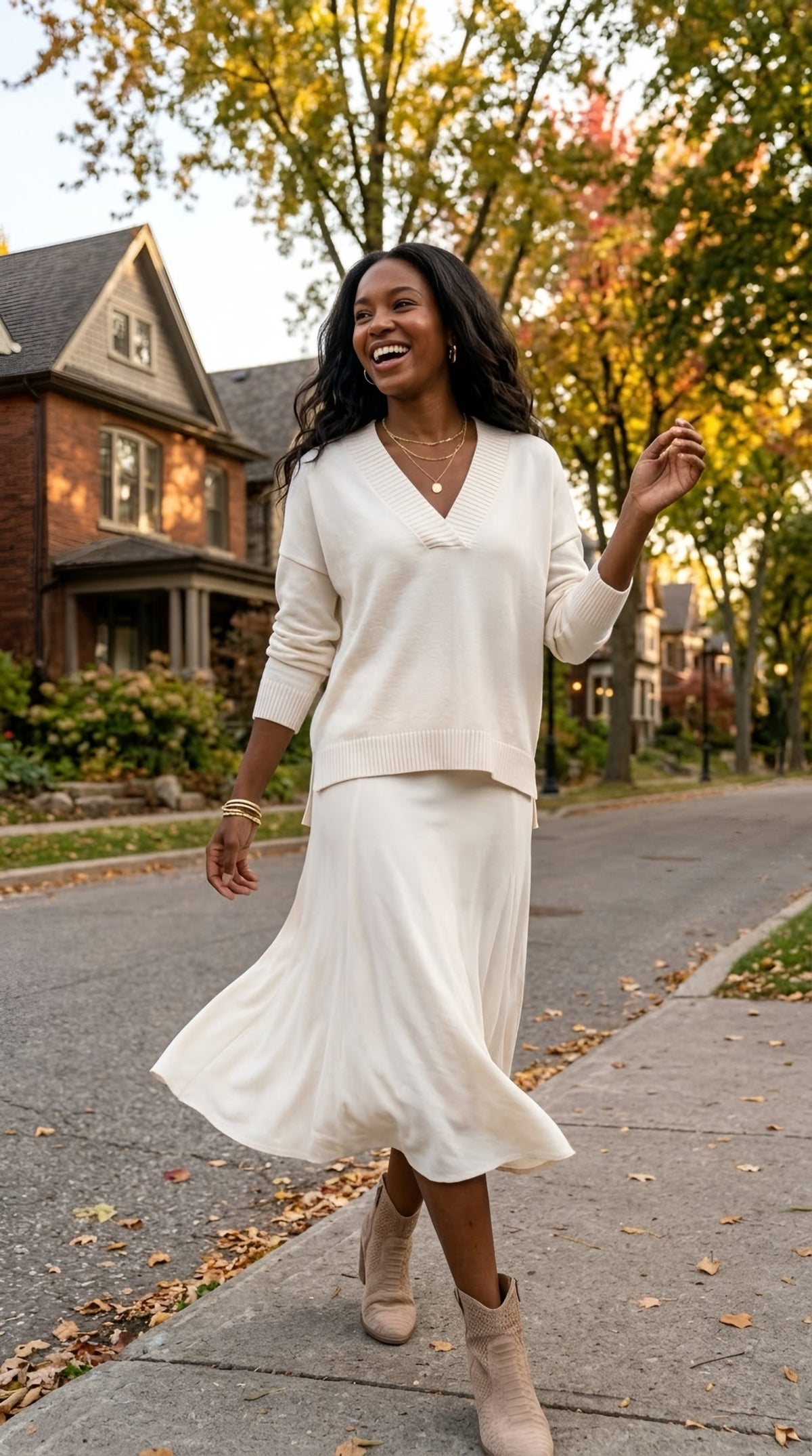 Solstice V-Neck Knit Jumper