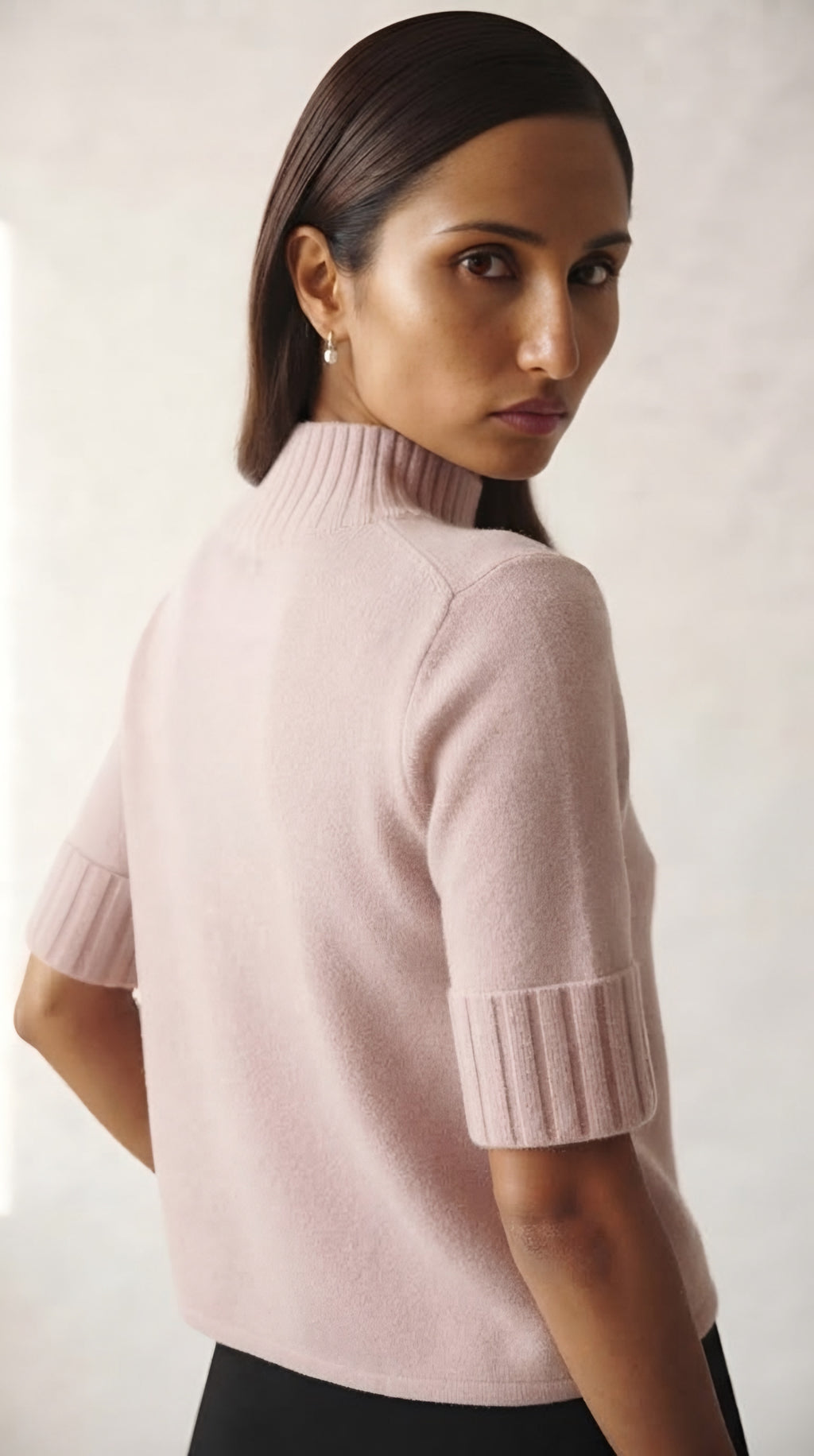 Hausse Chunky Ribbed High Collar Sweater