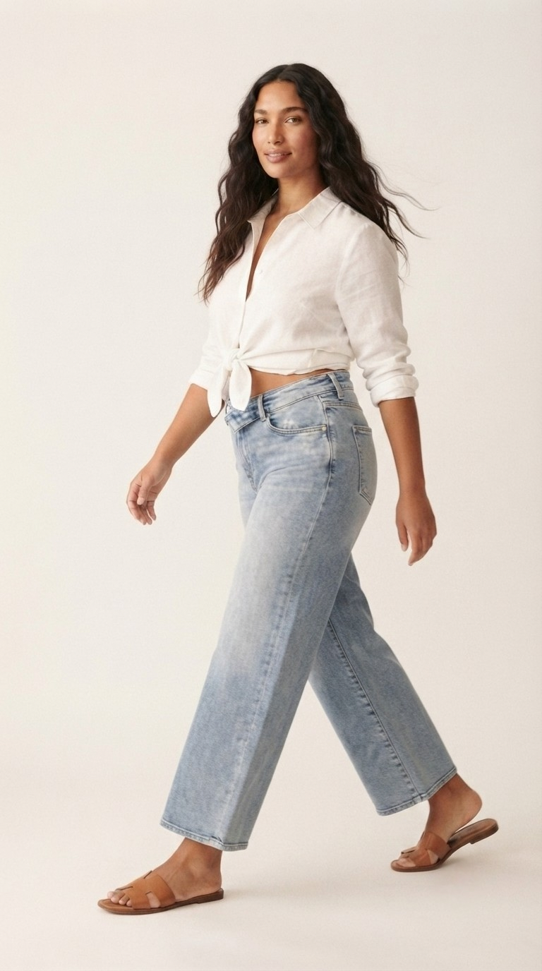 Pli Wide Leg Jeans