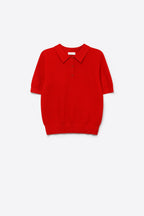 Tricot Textured Knit Polo Shirt