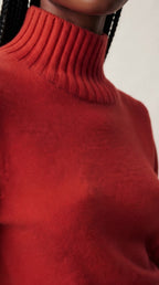 Tourelle High Collar Knit Sweater