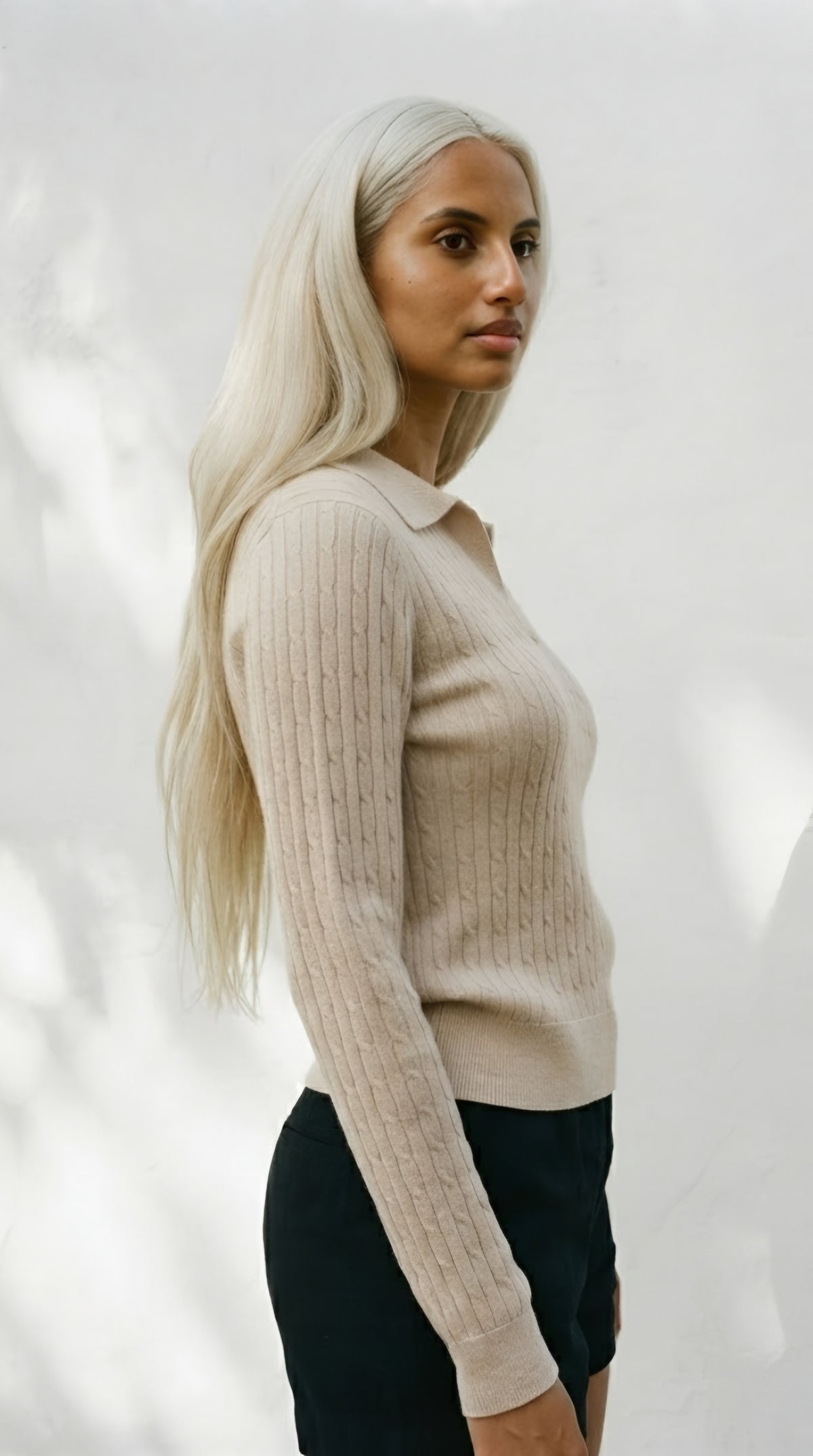 Câble Polo Knit Sweater