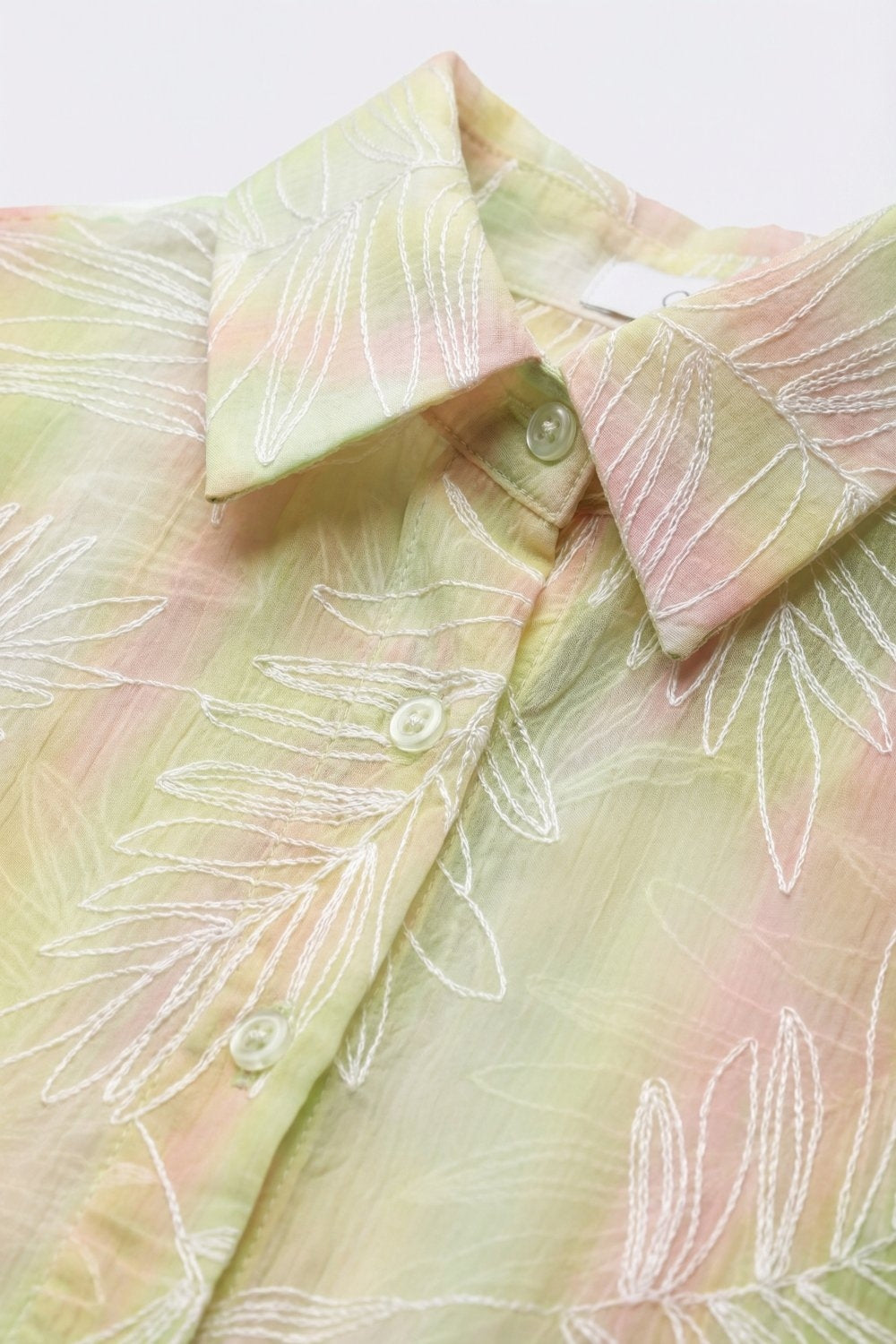 Palmiste Sheer Leaf Print Shirt