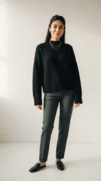 Tourelle High Collar Knit Sweater