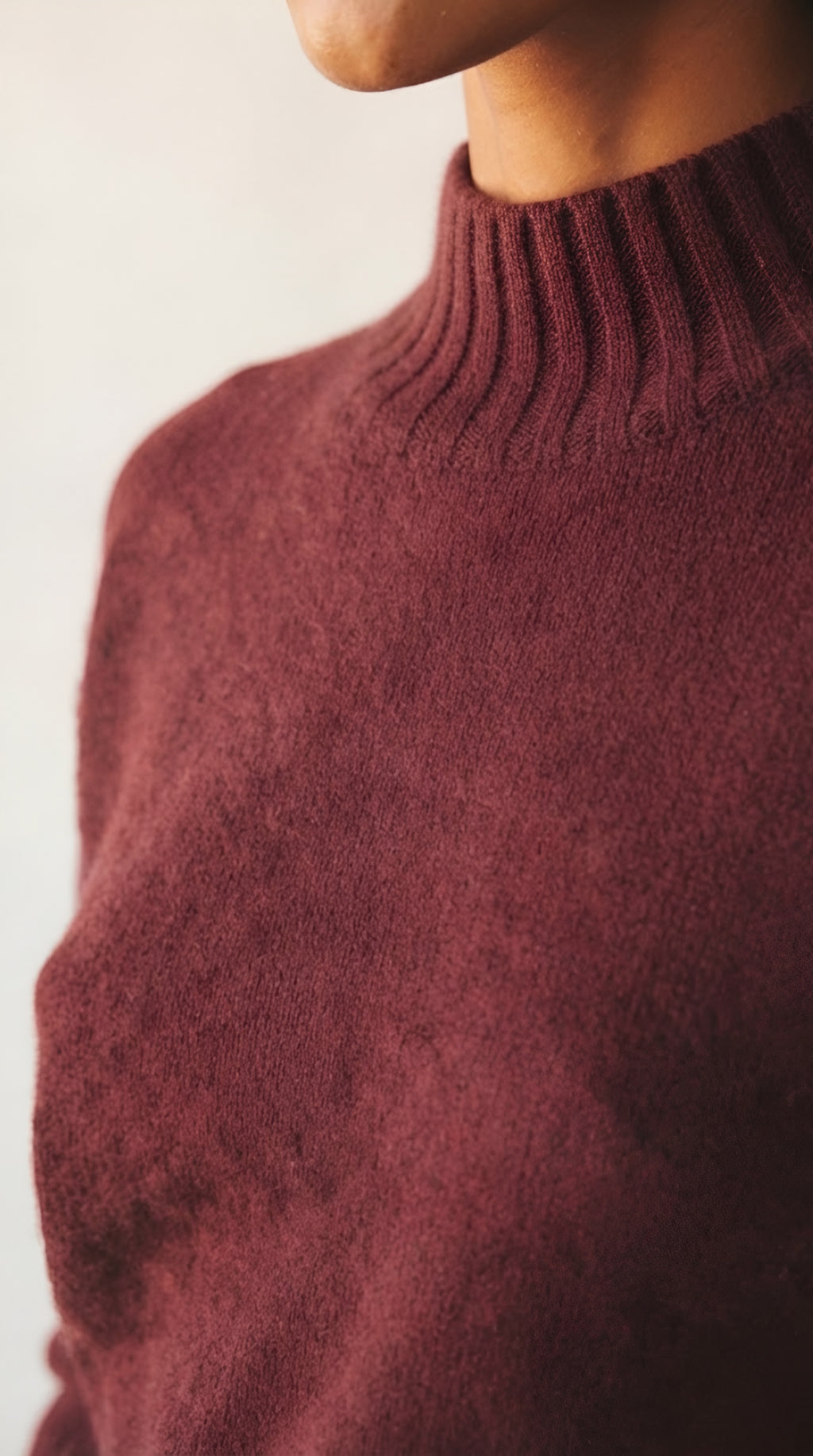 Tourelle High Collar Knit Sweater