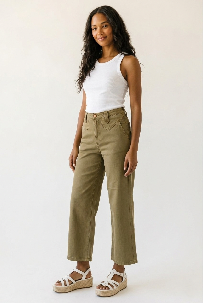 Joug Wide Leg Ankle Jeans